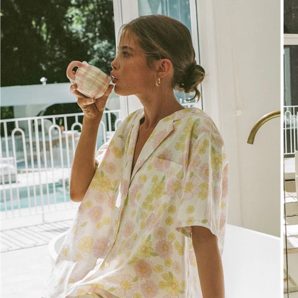 Floral Button-Up PJ Dress
